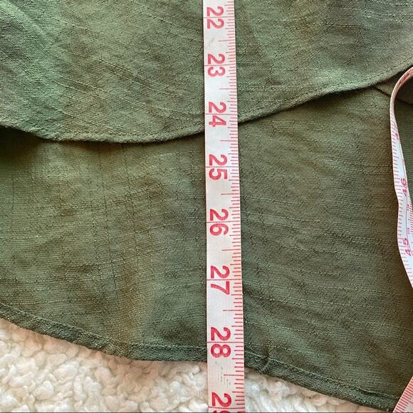 New Direction Dark Green Lace Sleeve Top Medium - Picture 9 of 10